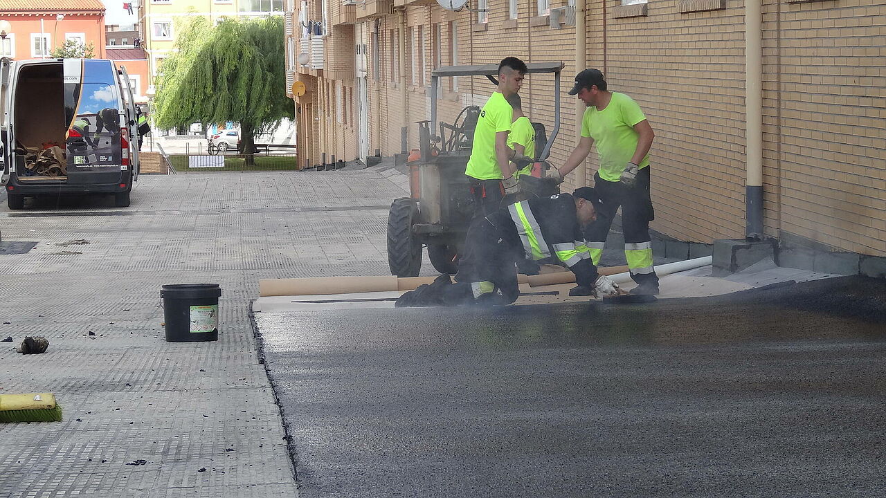 Extendido del asfalto fundido